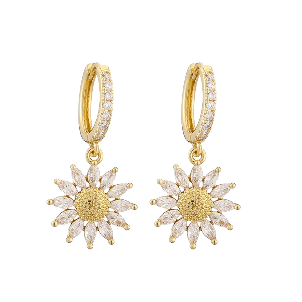 Radiant Flower Earrings in Gold or Silver - Preorder Now