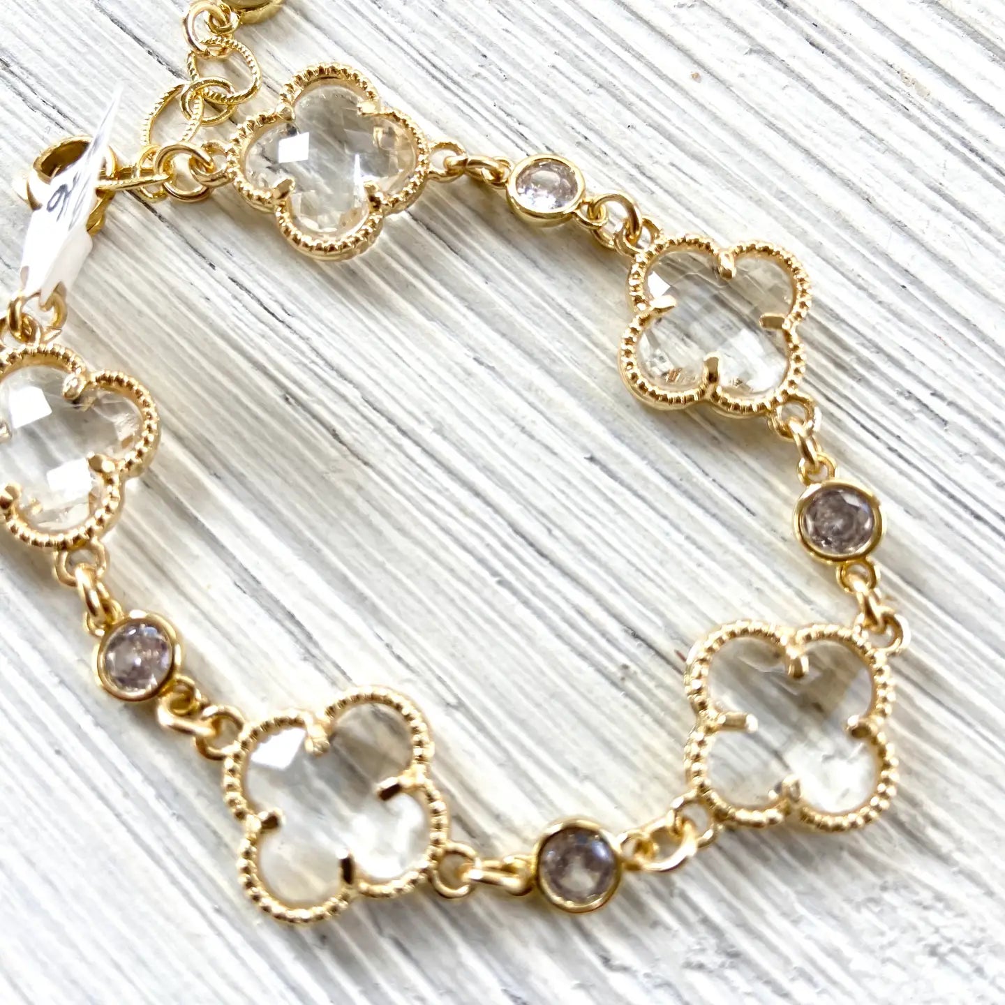 Clover Quatrefoil Crystal Bracelet - Preorder Now