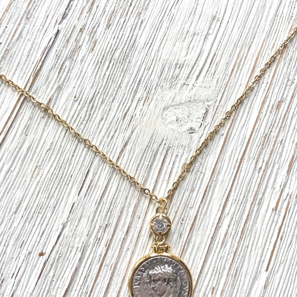 Greek Coin Necklace Non Tarnishing Boutique - Preorder Now