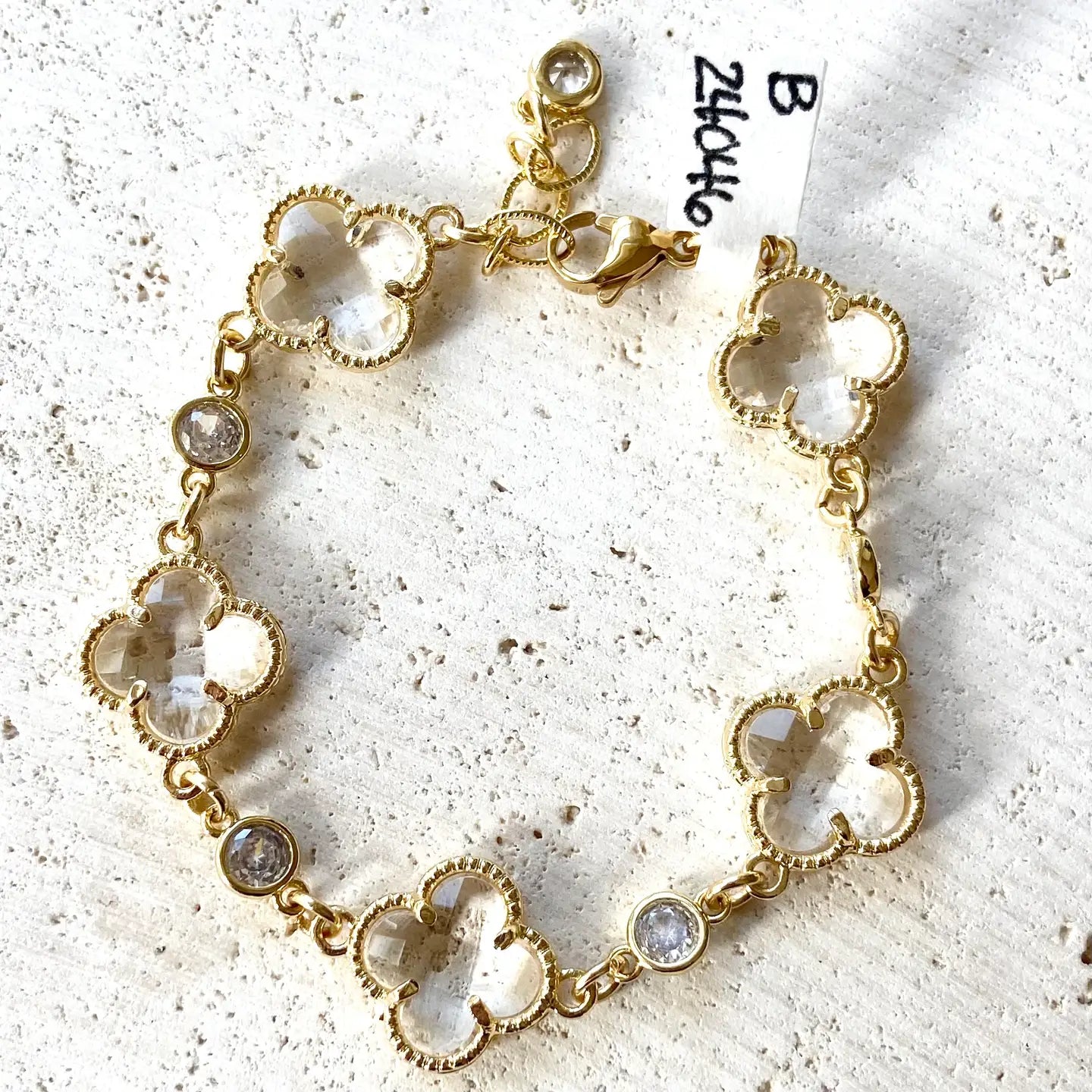 Clover Quatrefoil Crystal Bracelet - Preorder Now