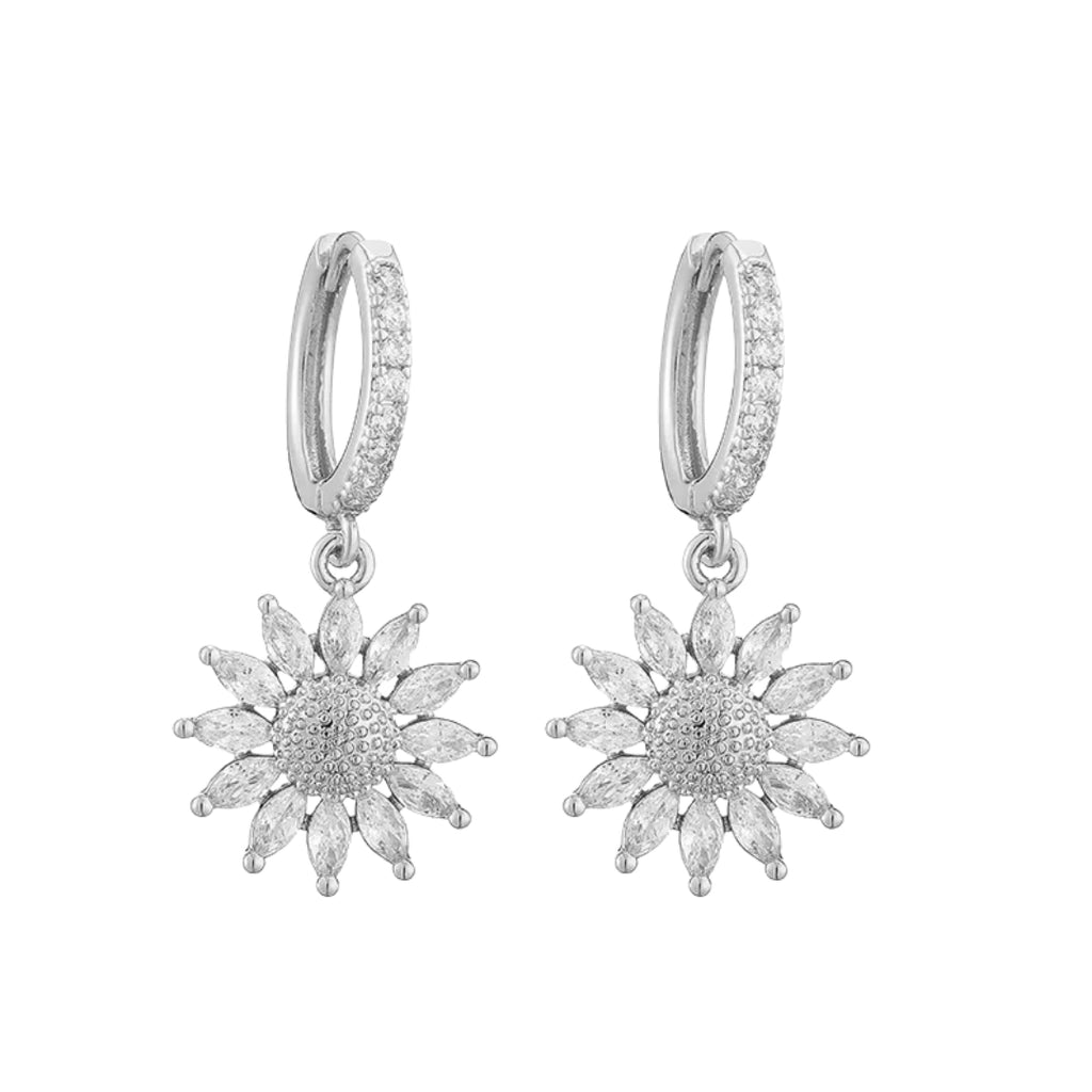 Radiant Flower Earrings in Gold or Silver - Preorder Now