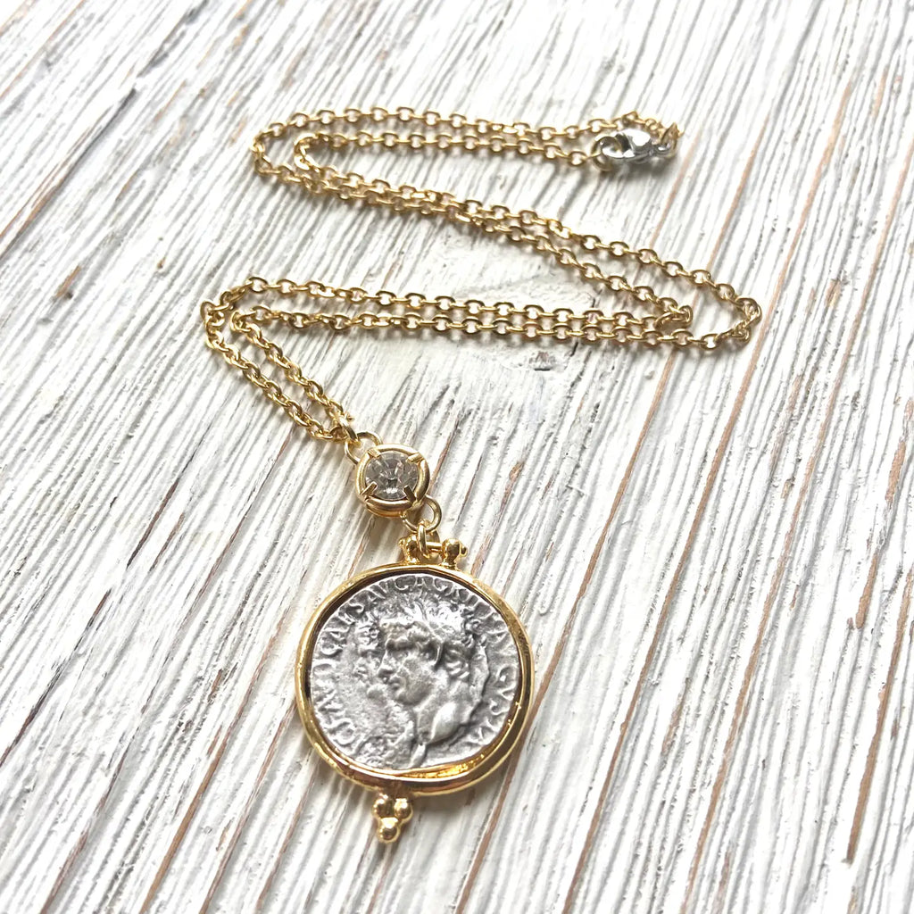 Greek Coin Necklace Non Tarnishing Boutique - Preorder Now