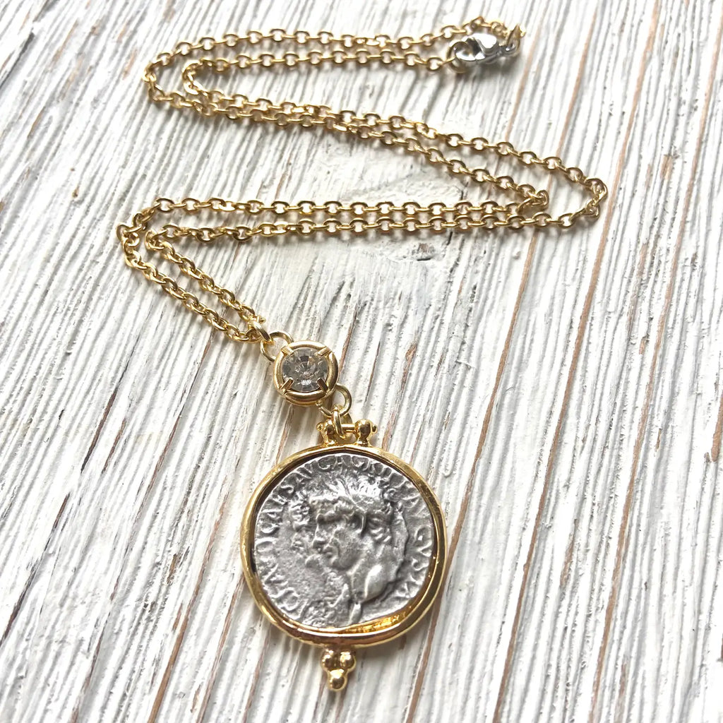 Greek Coin Necklace Non Tarnishing Boutique - Preorder Now