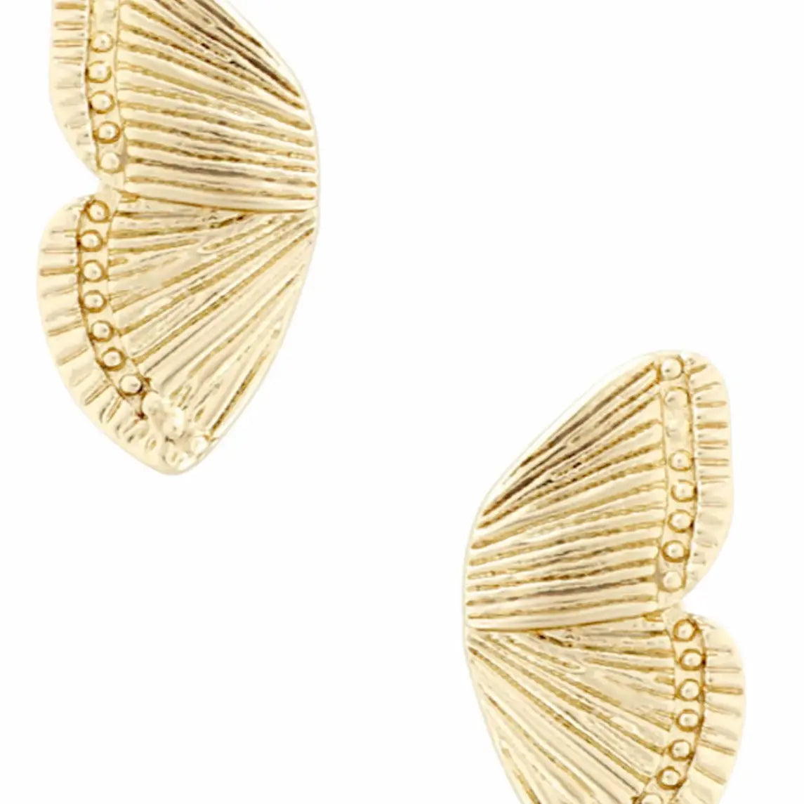 Butterfly Wing Stud Earrings in 14K Gold - Preorder Now