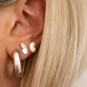 Butterfly Wing Stud Earrings in 14K Gold - Preorder Now