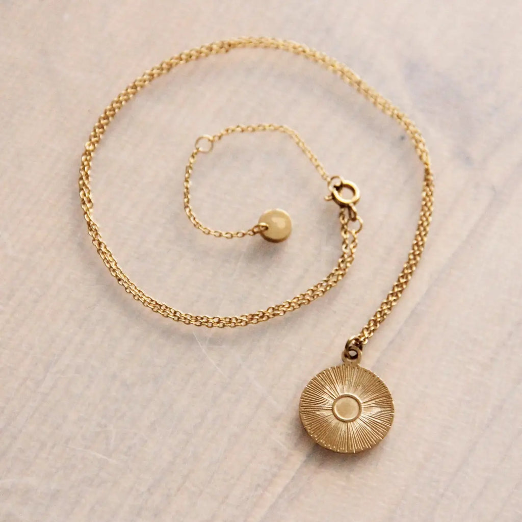 Radiant Round Charm Necklace in Gold - Preorder Now