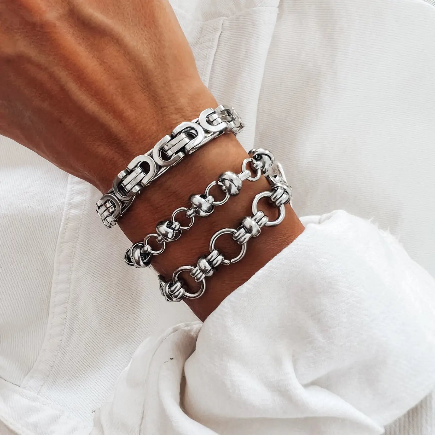 Silver Statement Chunky Chain Bracelet Classical Coin Charm - Preorder Now