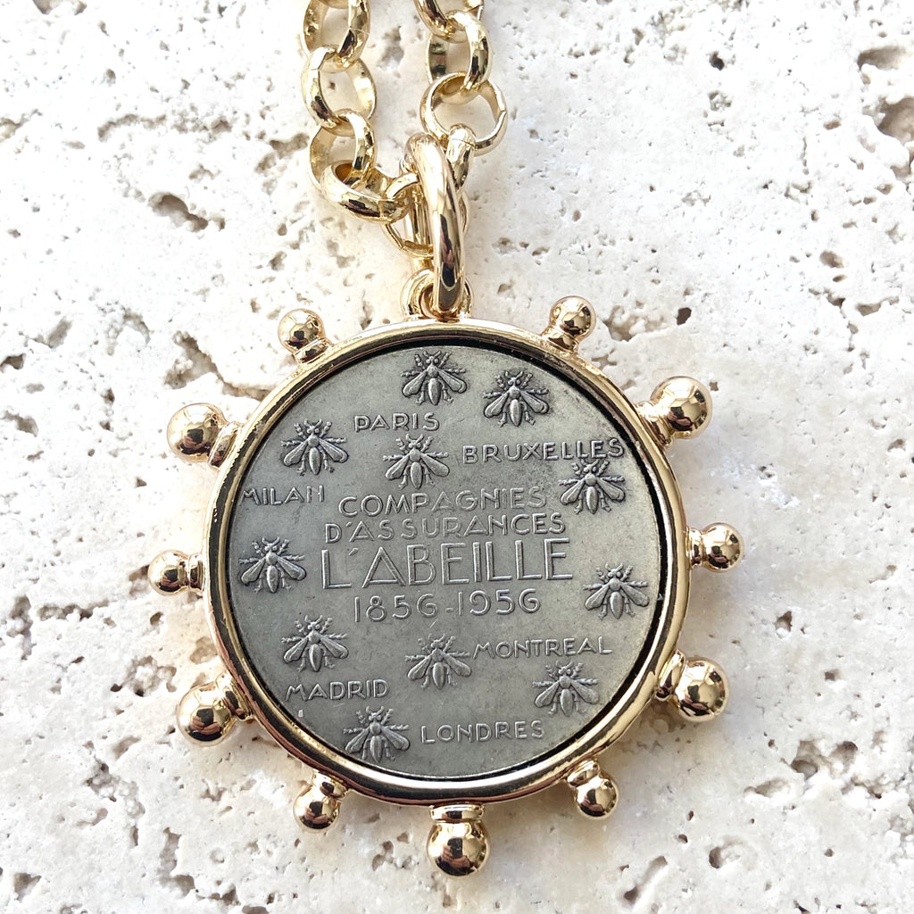Simple French Coin Necklace Rolo Chain - Preorder Now