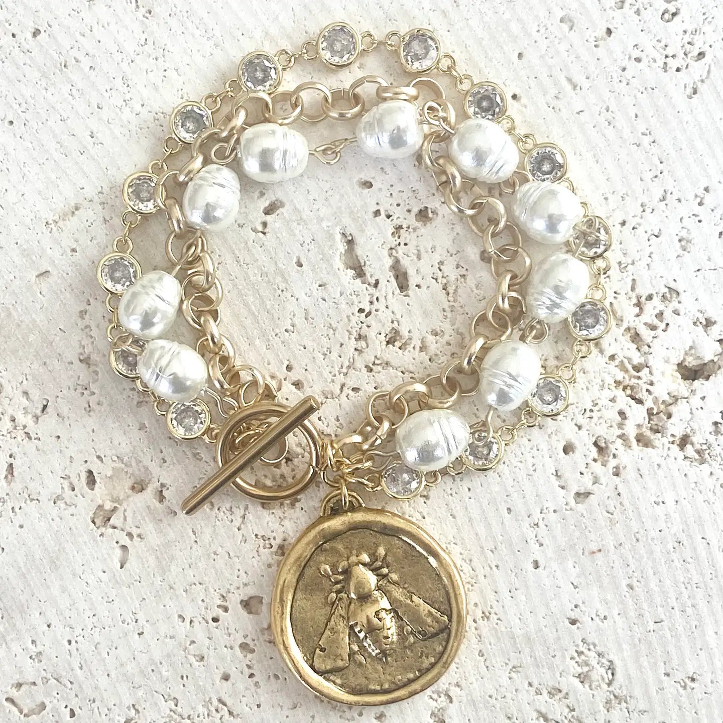 Bee Coin Triple Layered Bracelet Boutique - Preorder Now