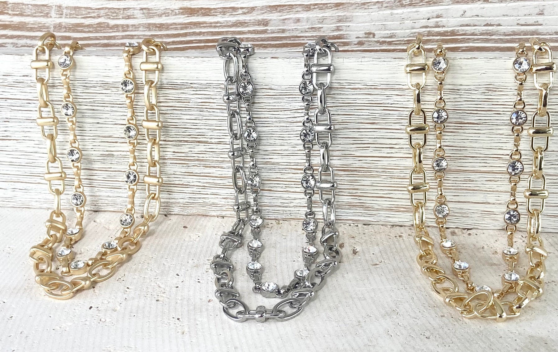 Equestrian Linked Chain Layering Necklace in Gold - Preorder Now