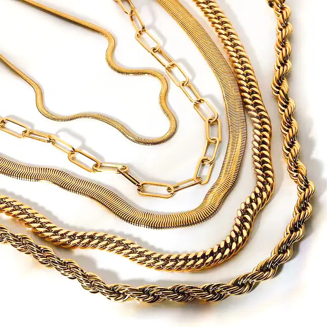 Gold Layering Necklaces Waterproof - Preorder Now