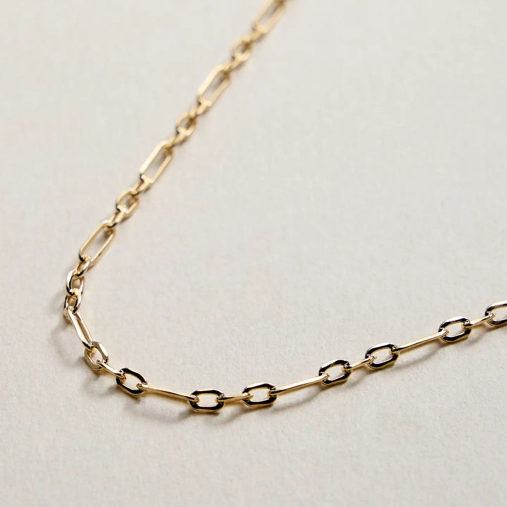 Gold Filled Oval Links Paperclip Chain Necklace - Preorder Now