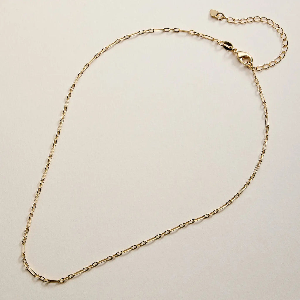 Gold Filled Oval Links Paperclip Chain Necklace - Preorder Now