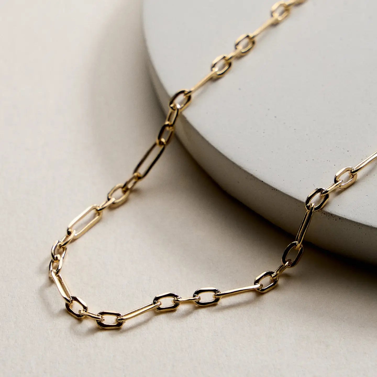 Gold Filled Oval Links Paperclip Chain Necklace - Preorder Now