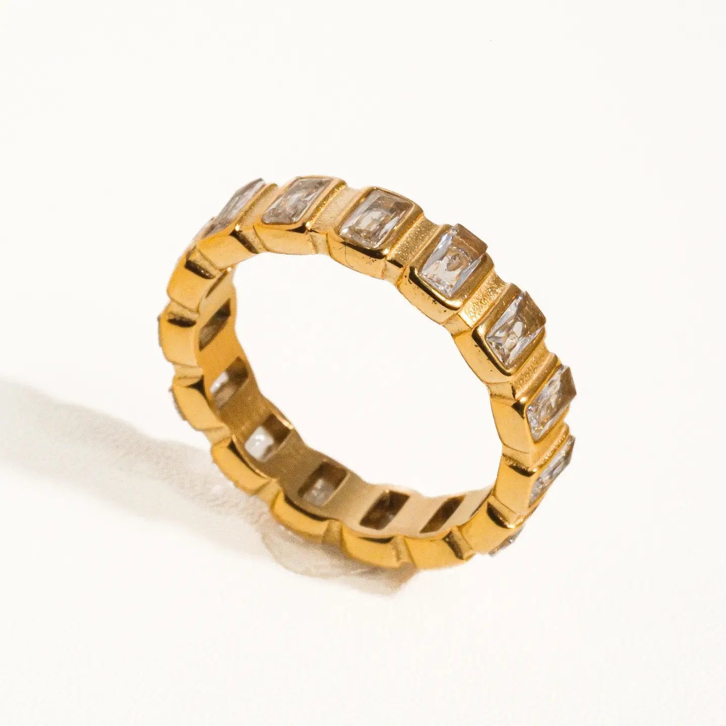 Sterling Gold Non-Tarnish Gold Rhinestone Ring - Preorder Now