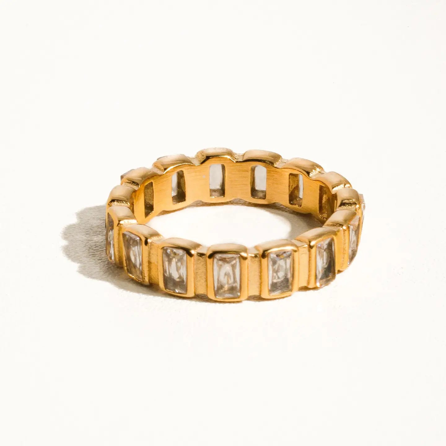 Sterling Gold Non-Tarnish Gold Rhinestone Ring - Preorder Now