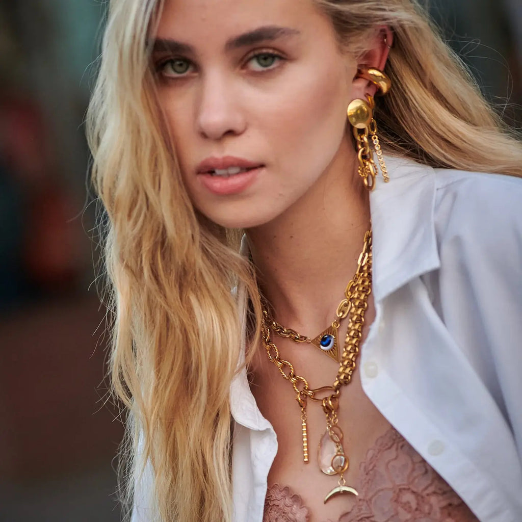 Steel Chain Necklace in Gold Charmina - Preorder Now