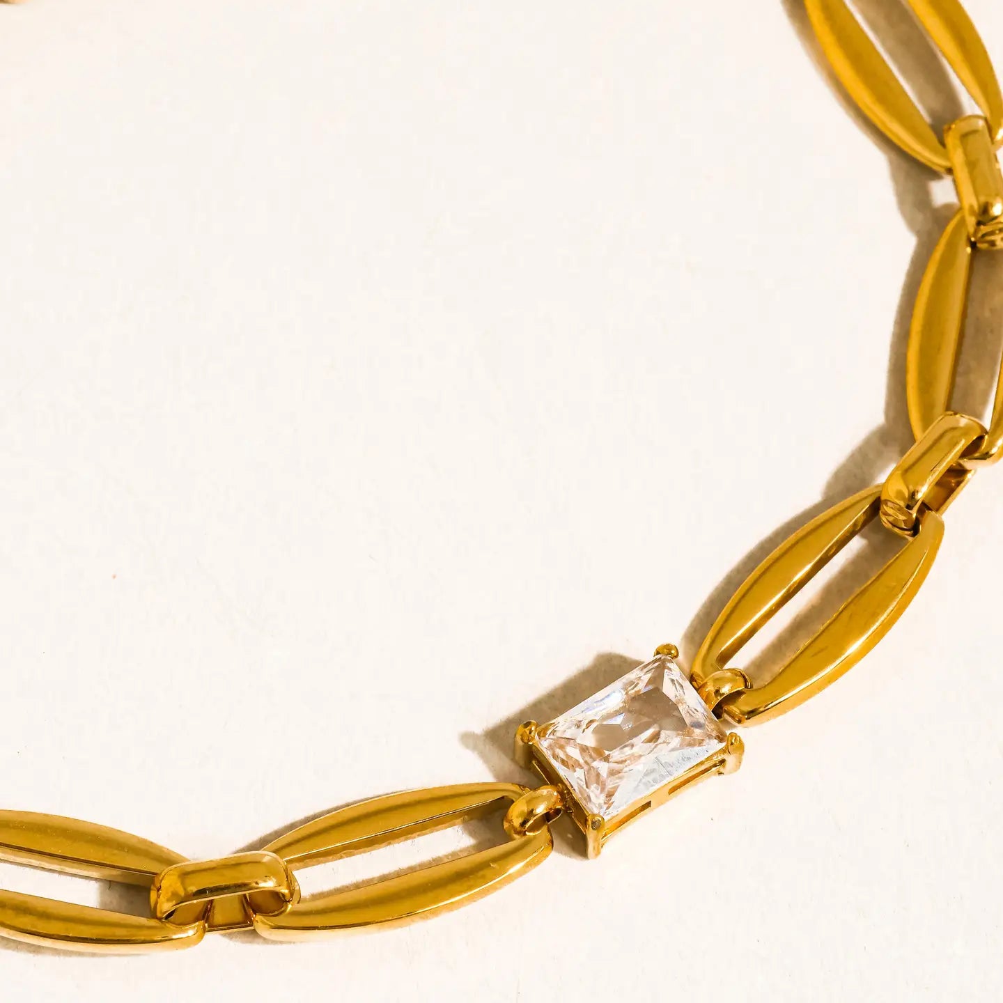 Melrose 18K Gold Non-Tarnish Link Chain Cz Bracelet - Preorder Now