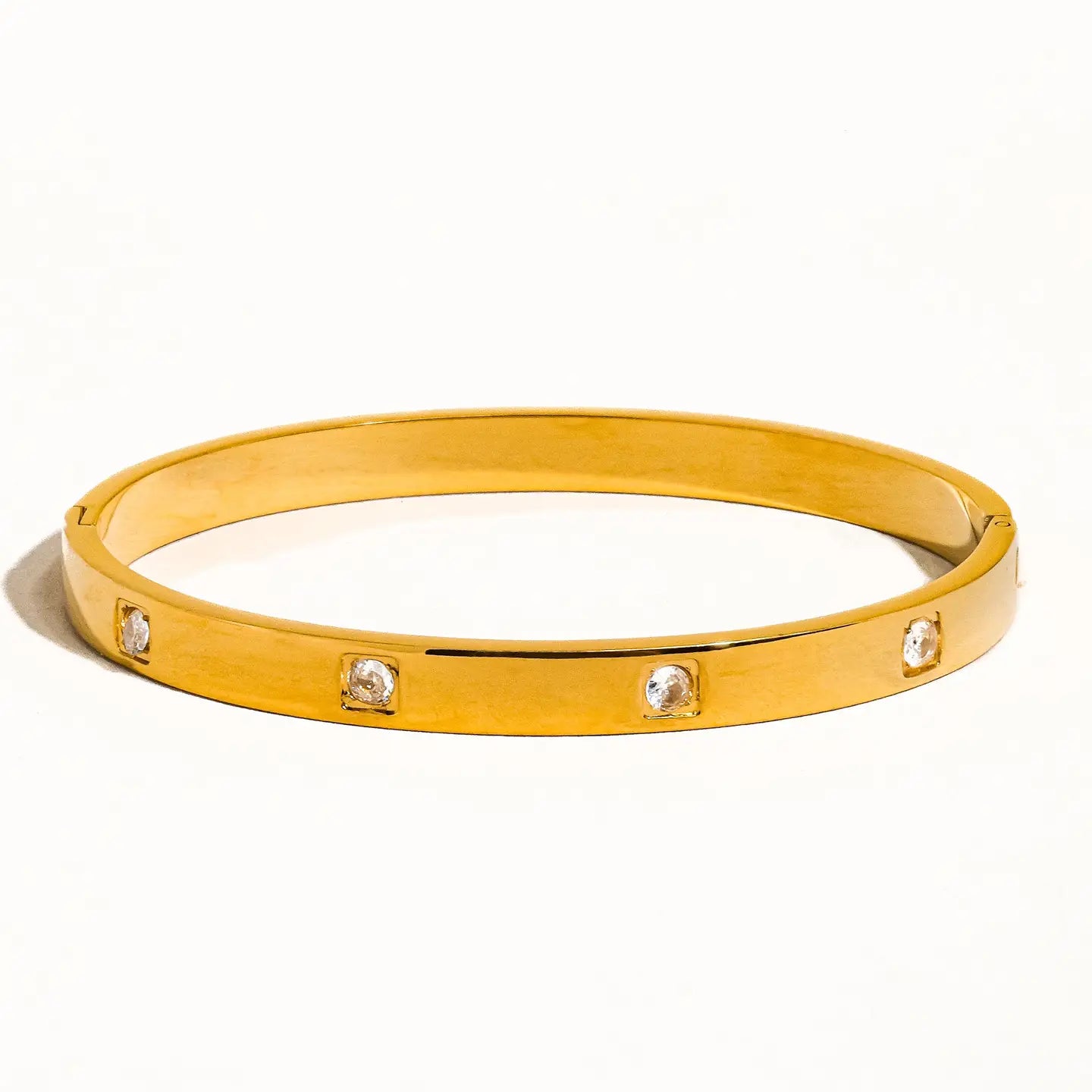 Neil 18K Gold Non-Tarnish Classic Cz Bangle - Preorder Now