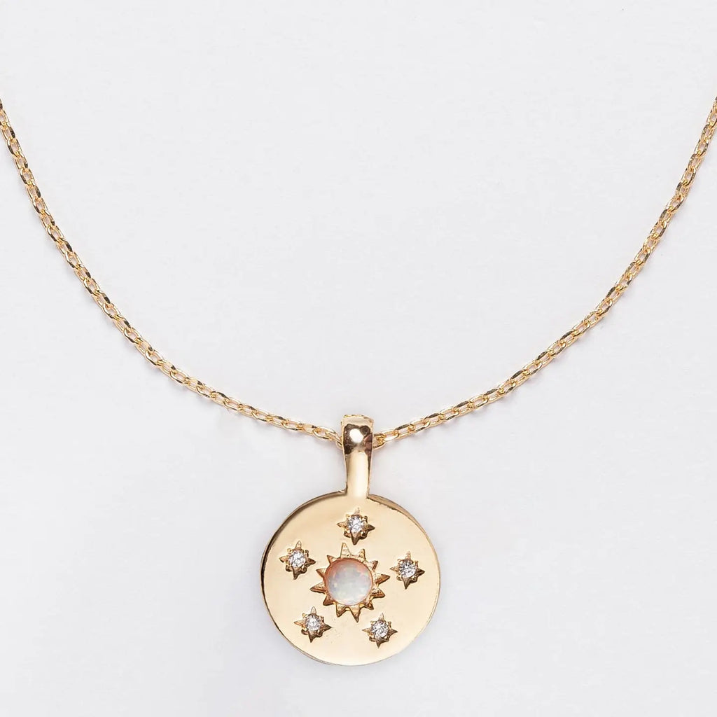 Opal Sun & Star Necklace in Gold - Preorder Now