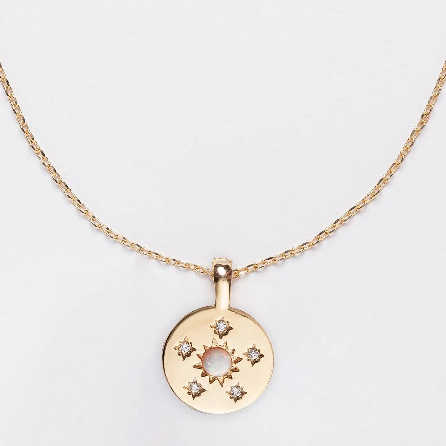 Opal Sun & Star Necklace in Gold - Preorder Now