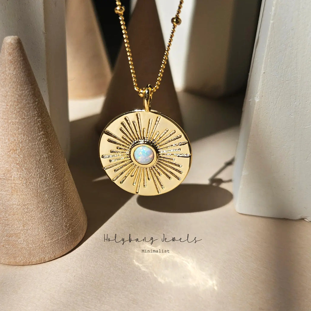 Opal Sunbeam Necklace in Gold - Preorder Now