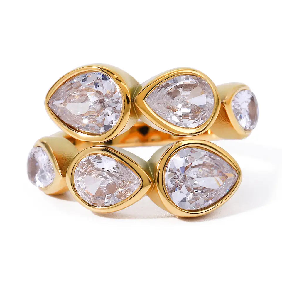 Pear Stone Adjustable Ring Waterproof - Preorder Now