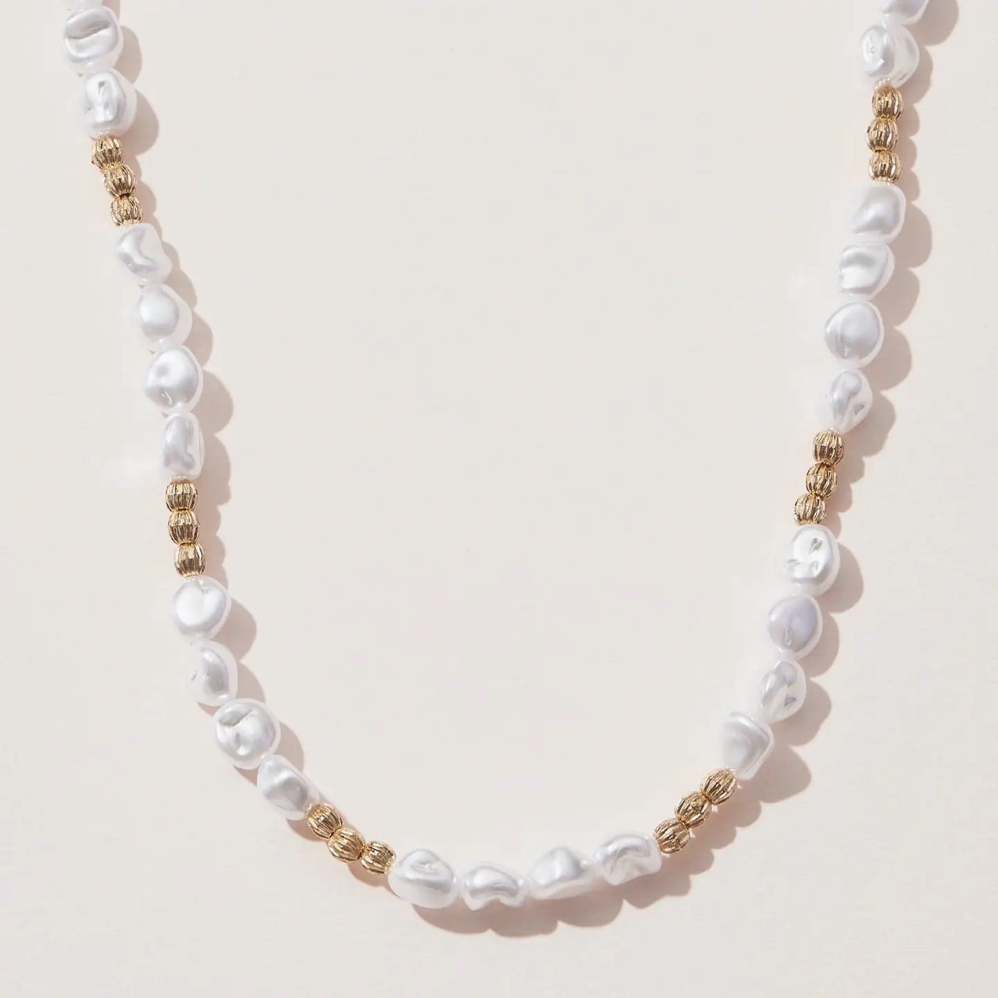 Pearl and Metal Ball Mixed Necklace - Preorder Now