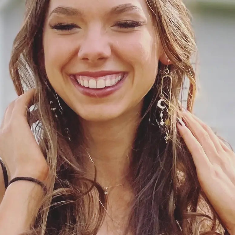 Sun Moon Celestial Boho Earrings - Preorder now