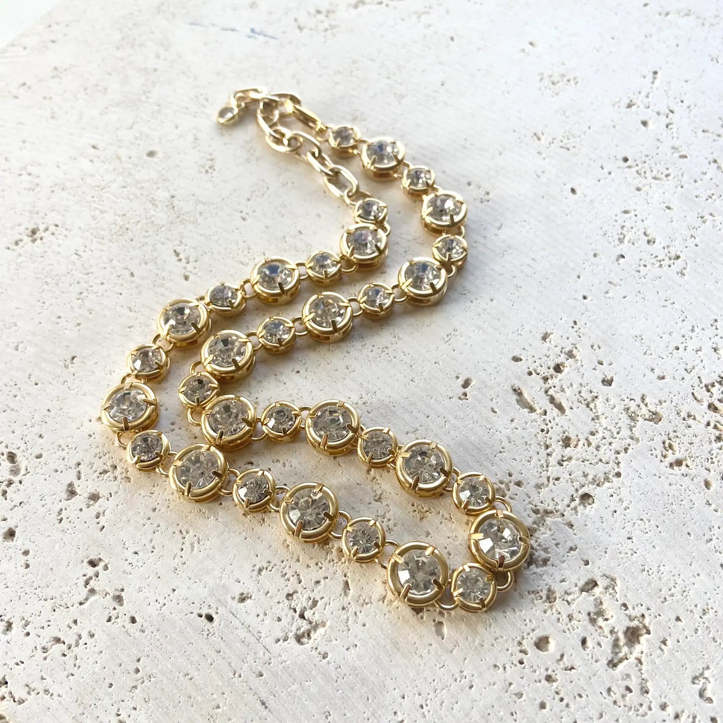 Chunky Crystal Clear Statement Tennis Necklace - Preorder Now